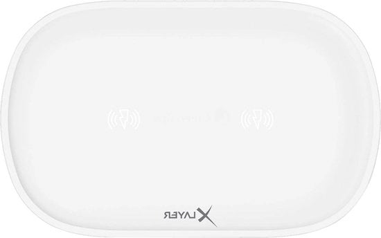 Doppio caricatore familiare bianco wireless - ricarica rapida - porta di ricarica USB-C