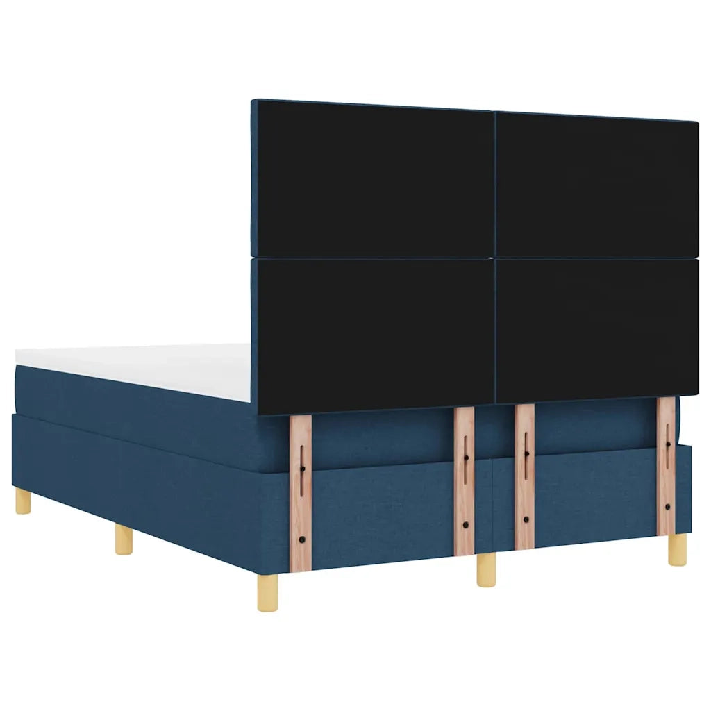 Letto a molle con materasso Blu 160 x 200 cm Tessuto 3339713