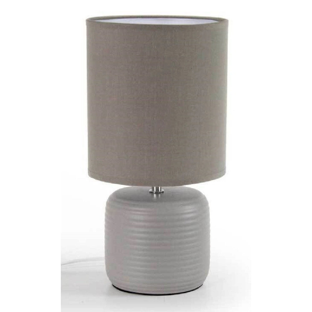 Trade Shop - Lampada Lumetto Abat Jour Tavolo Base Ceramica Matt 18x35 Cm Vari Colori 752452 -