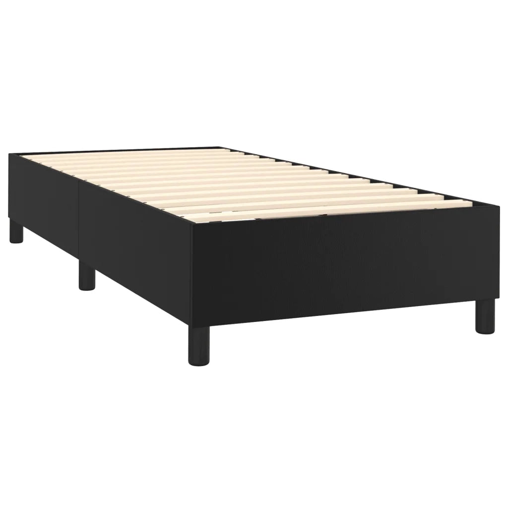 Giroletto a Molle con Materasso e LED-Struttura Letto Nero 90x200 cm Similpelle 592350