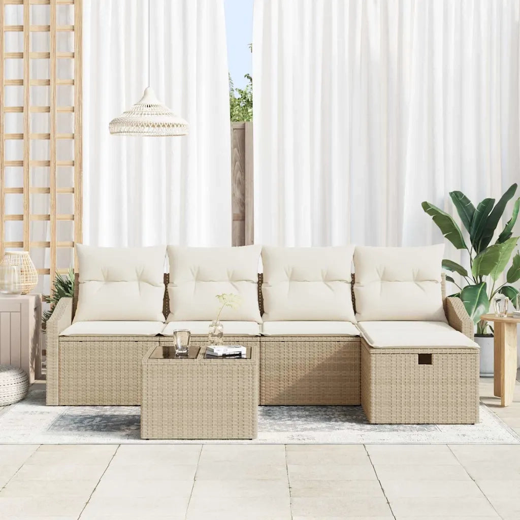 Set di divani con cuscino 5 pcs polyrattan 3360602