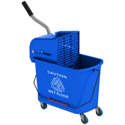 Secchio per mocio con strizzatore 20L ¨C Xylo ¨C con ruote e manico, plastica blu