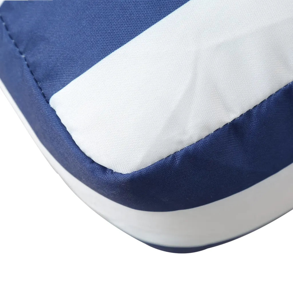 Cuscini per Pallet 2 pz | Cuscini per sedie Strisce Blu e Bianche Tessuto Oxford