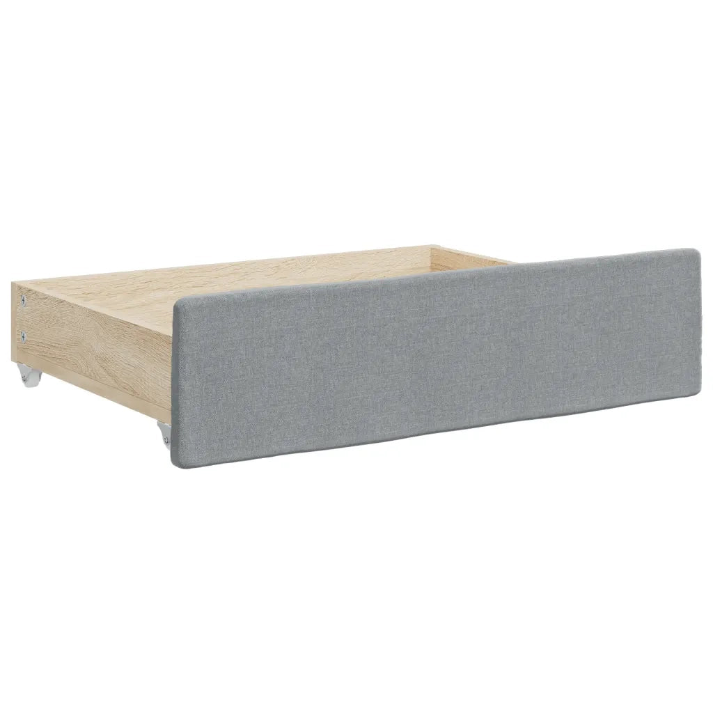 Divano letto | Sof¨¤ letto | Letto singolo Estraibile Cassetti Grigio Chiaro 90x200cm Tessuto