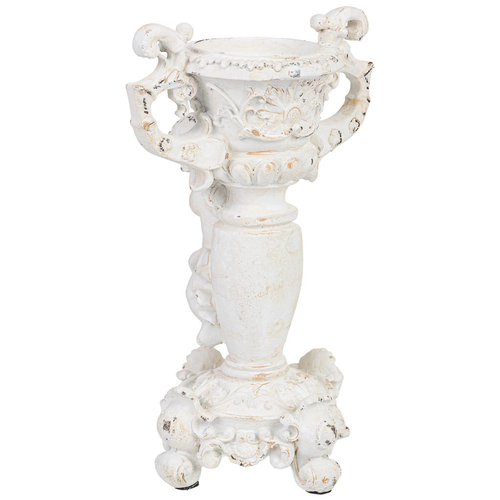Candele a forma di angelo in resina bianca, 17x15x27,5 cm