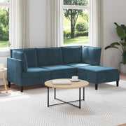 Set di mobili per il soggiorno con cuscino 4 pcs Blu Velluto 3413770