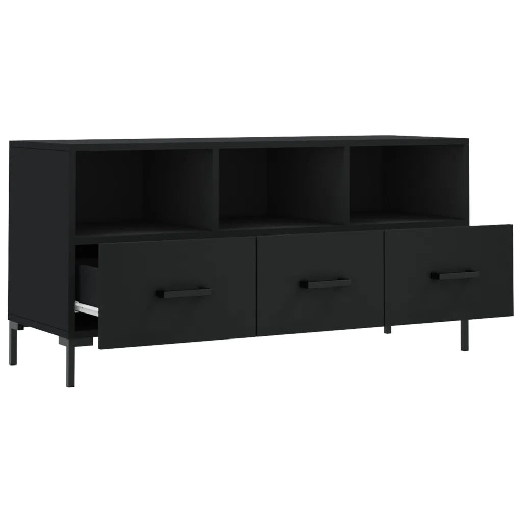Mobile Porta TV-Mobile per TV-Credenza TV Nero 102x36x50 cm in Legno Multistrato 864332
