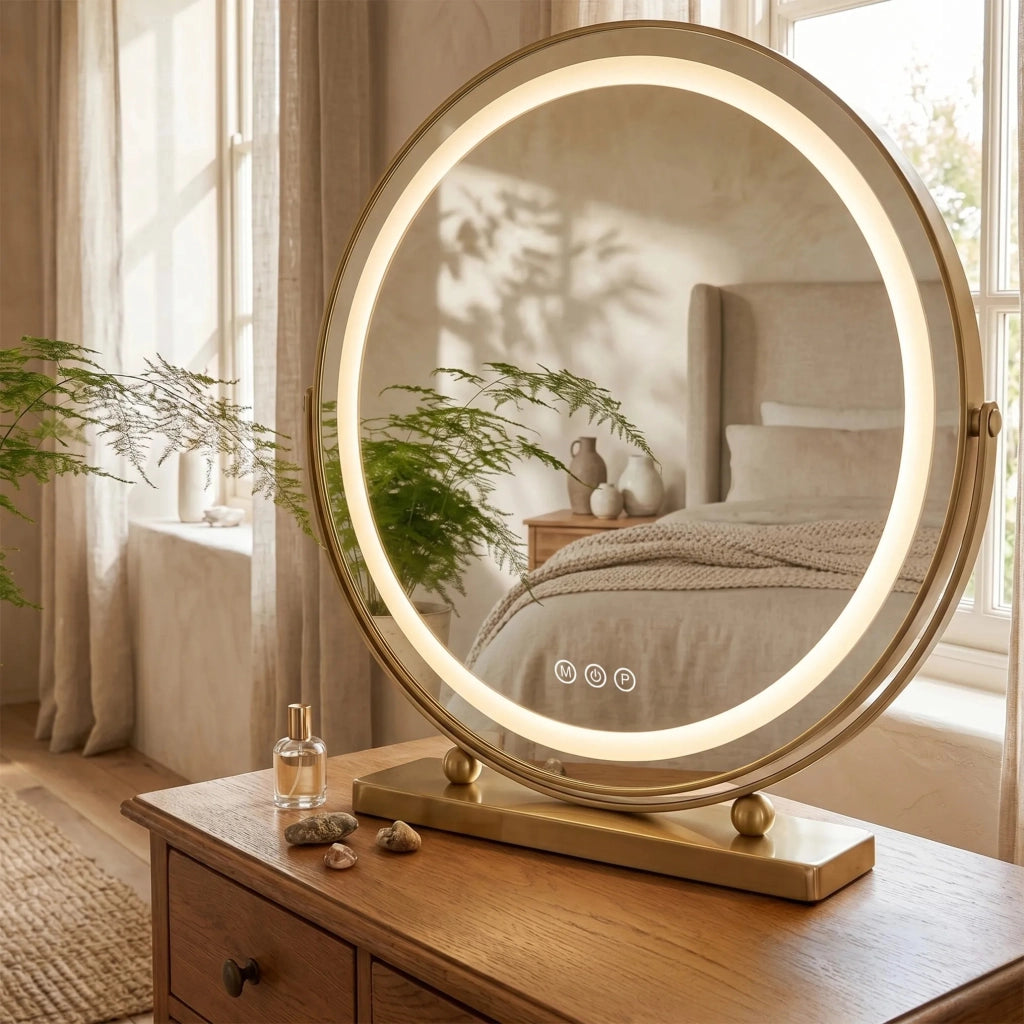 Specchio Led Make-up L.gold 50 Cm