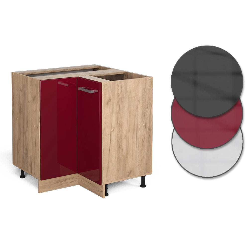 Vicco Mobile ad angolo cucina Rosso lucido 75.6 cm , PL Antracite