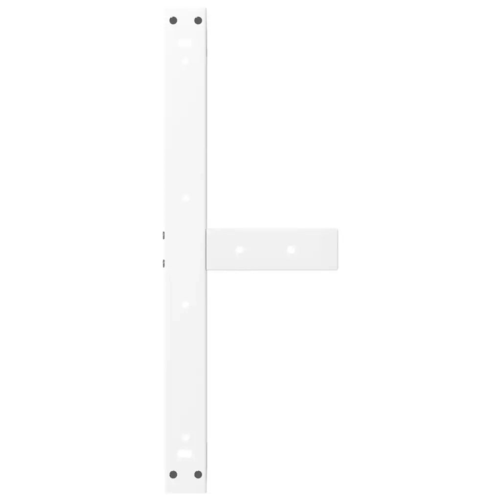 Gambe per Tavolino da Caffè a Forma di T 2 pz Bianche 70x25x(42-43) cm Acciaio 4013037
