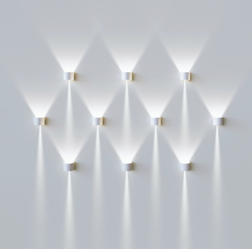 Applique LED da Parete LEK R 6,8W 120° 4000K Corten, Lampada da Interni ed Esterni a Luce Regolabile Orientabile - Beneito & Faure