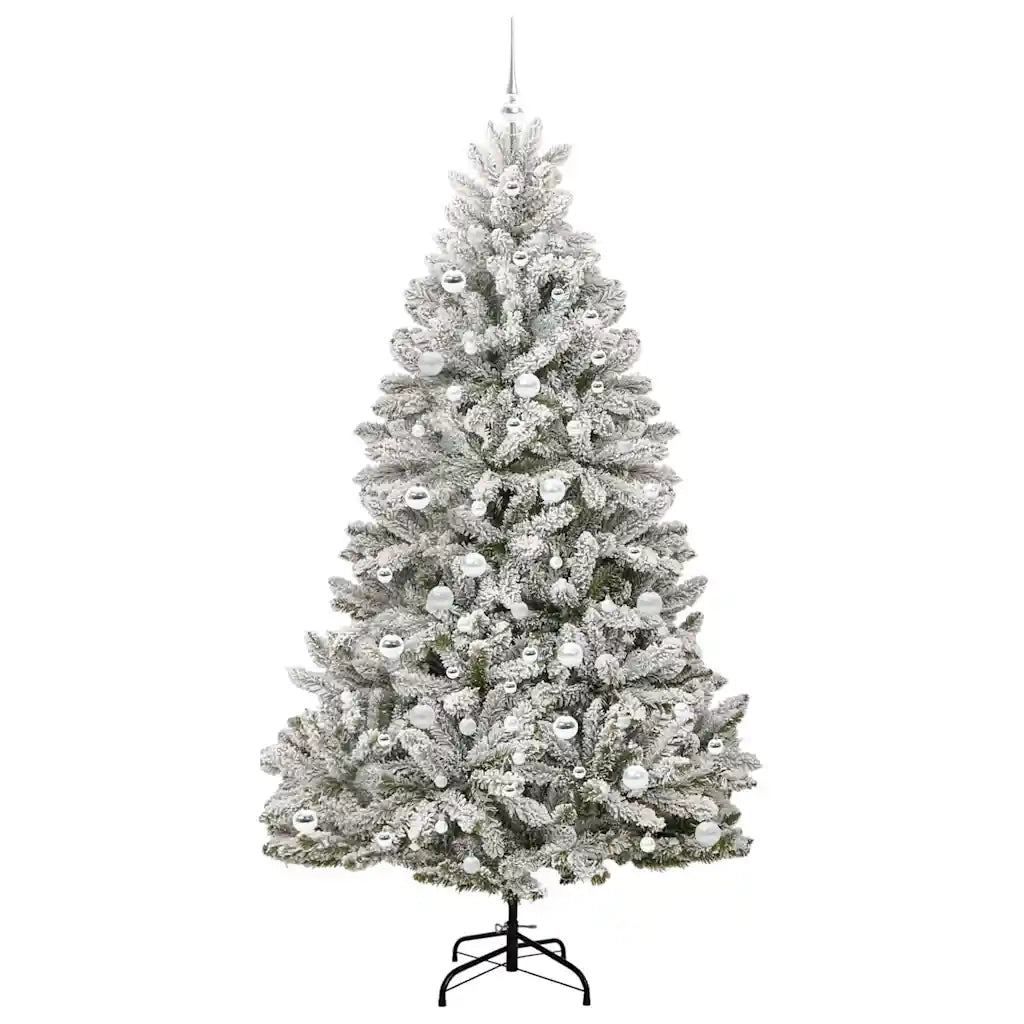 Albero di Natale artificiale con 300 LED Verde e Bianco 210 cm 3395762