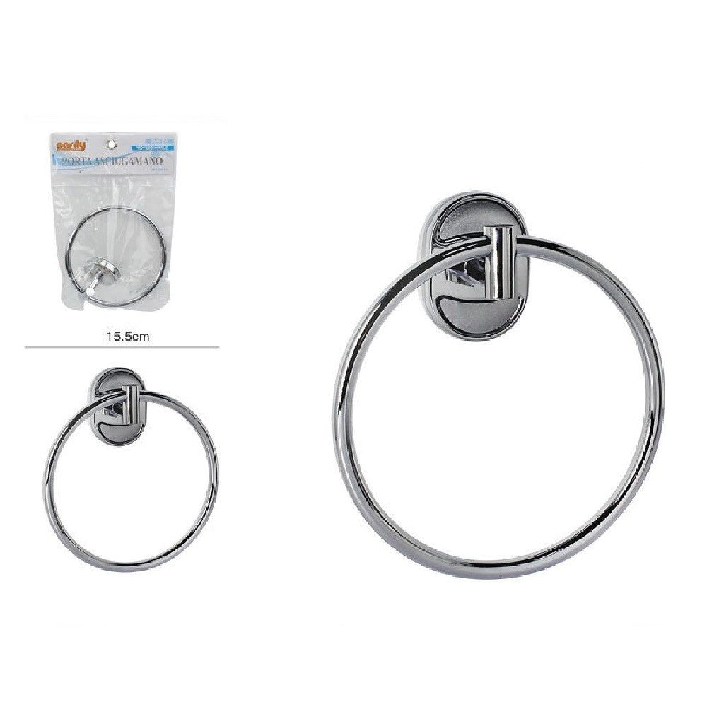 Trade Shop - Anello Cerchio Porta Asciugamano Moderno Fissaggio A Parete Bagno Ovale 52015 -
