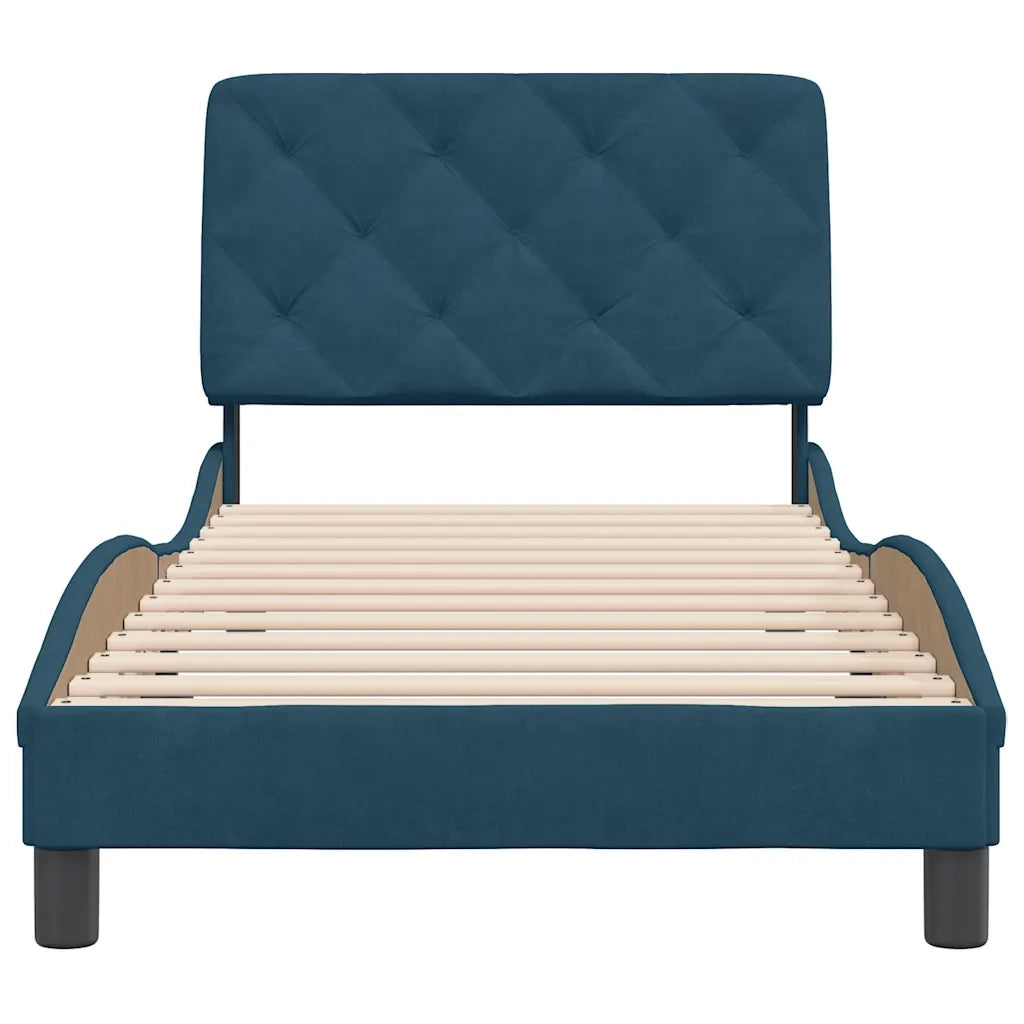 Giroletto senza Materasso Blu 80x200 cm in Velluto 3207891