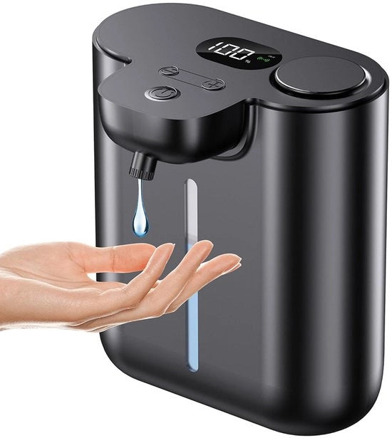 Dispensatore di Sapone Automatico - Dispensatore di Sapone con Sensore - Dispensatore di Sapone Manuale – Dispensatore di Sapone Automatico con Sensore - ABS - Per Sapone e Disinfettante - 500ml - Nero