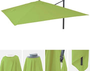 Copertura sostitutiva per ombrellone da giardino 3x4m | Resistente alle intemperie e protezione UV | Verde chiaro