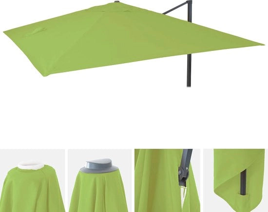 Copertura sostitutiva per ombrellone da giardino 3x4m | Resistente alle intemperie e protezione UV | Verde chiaro