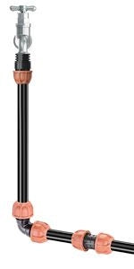 RACCORDO PROLUNGA IRRIGAZIONE DA GIARDINO PER TUBO POLIETILENE 20 MM CLABER