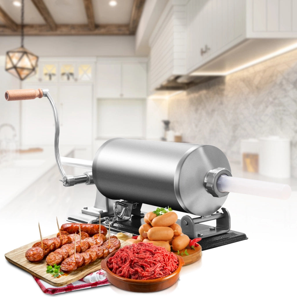 4kg Macchina insaccatrice per salsicce?in acciaio inox?con 4 tubi di riempimento-Macchine da cucina
