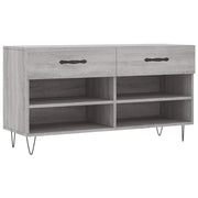 Panca Porta Scarpe | Scarpiera | Mobile per scarpe Grigio Sonoma 102x35x55 cm Legno Multistrato
