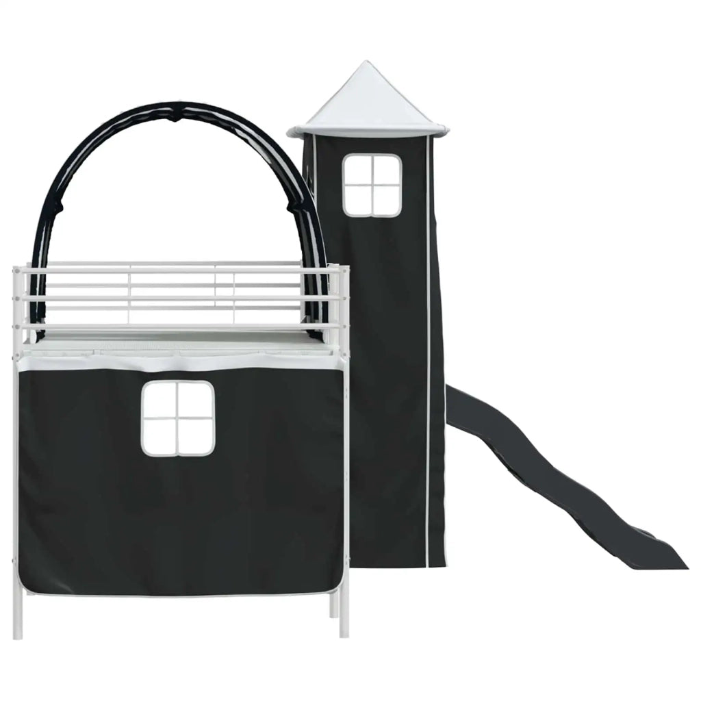 Struttura del letto loft per bambini Bianco e Nero 90 x 200 cm 42020895