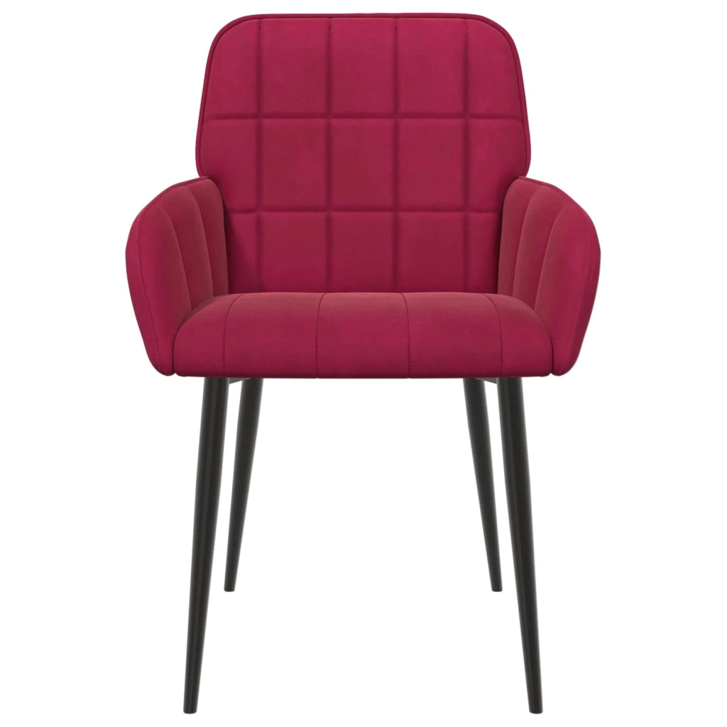 Sedie da pranzo 6 pcs Velluto (V) Rosso Vino 56,5 x 50 x 86 cm 3428179