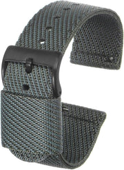 Cinturino orologio in nylon - grigio - 24mm - cinturino in nylon premium - uomini - morbido - comodo - cinturino in zecca.