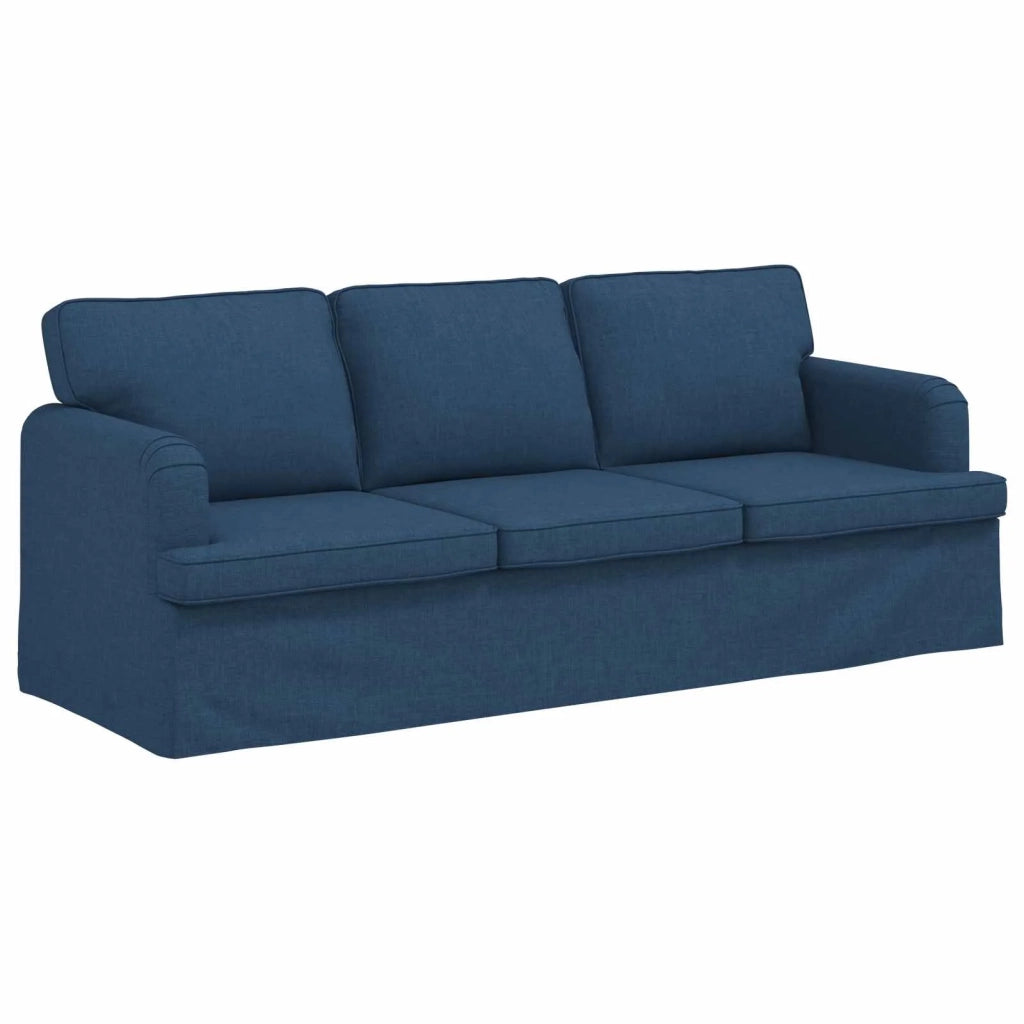 Divano 2 pcs Blu 144 x 80 x 85 cm Tessuto