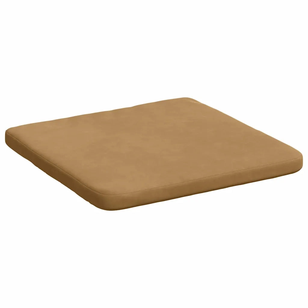 Cuscini per Seduta 4 pcs Marrone 40 x 40 x 3 cm Velluto 42015214