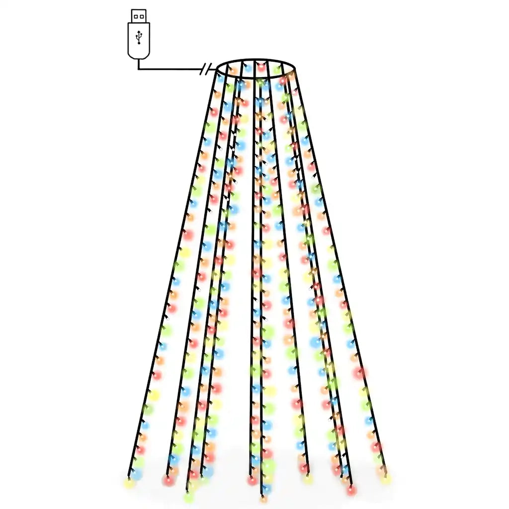 Rete di Luce per Albero di Natale 300 LED Multicolori 300 cm CFW1881321