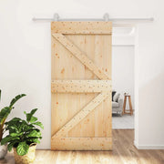 Porta scorrevole Naturale e Bianco 100 x 210 cm 3445025