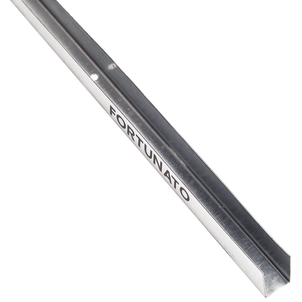 Guida u standard 1 m profilo preforato sp 0,6 mm per cartongesso *** pezzi 8, misure 40 x 50 x 40 mm, confezione 1