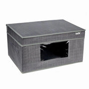 Trade Shop - Box Scatola Salvaspazio Portatutto Contenitore Organizer 30x30x16cm Grigio 69698 -