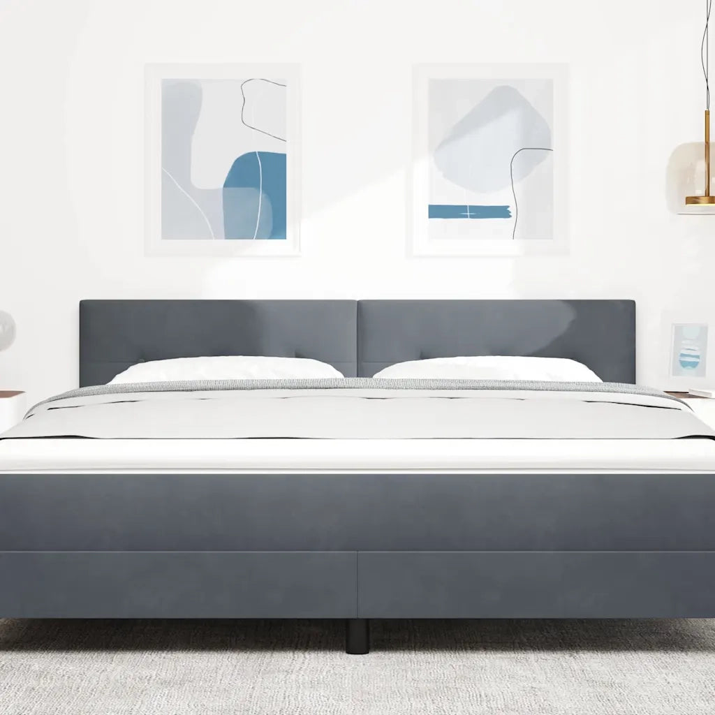 Testiera | Testata LED con strisce LED Grigio 180 cm Velluto