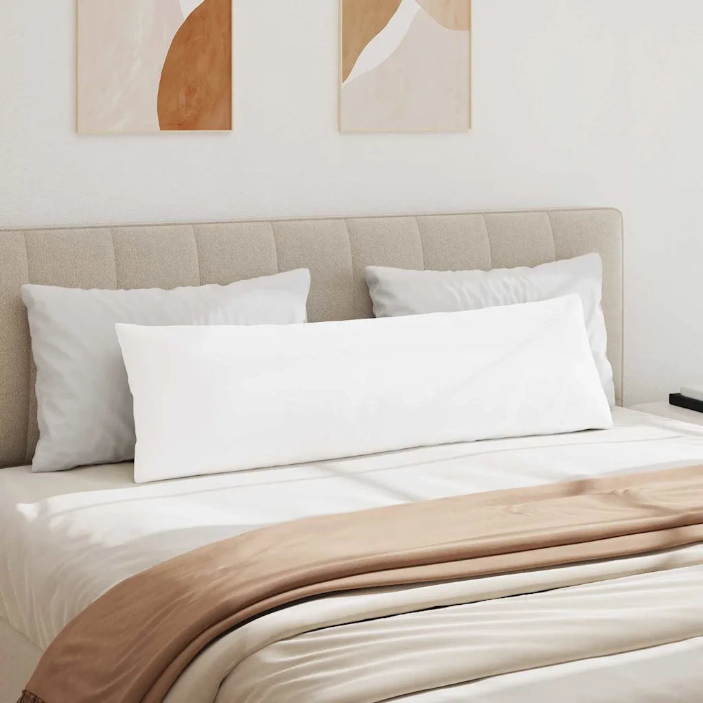 Cuscini da Divano 2 pz | Cuscini per sedie Bianco 145 x 40 cm Tessuto