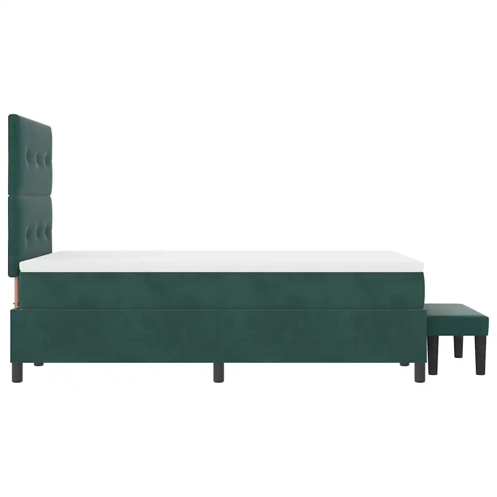 Letto a molle con cuscino Verde scuro 190 x 120 cm Velluto 3344501