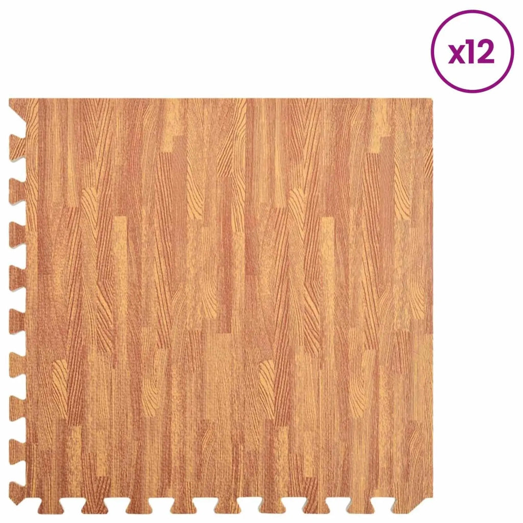 Tappetino per piscina 12 pcs legno 4,32 ㎡ Schiuma EVA 3433275