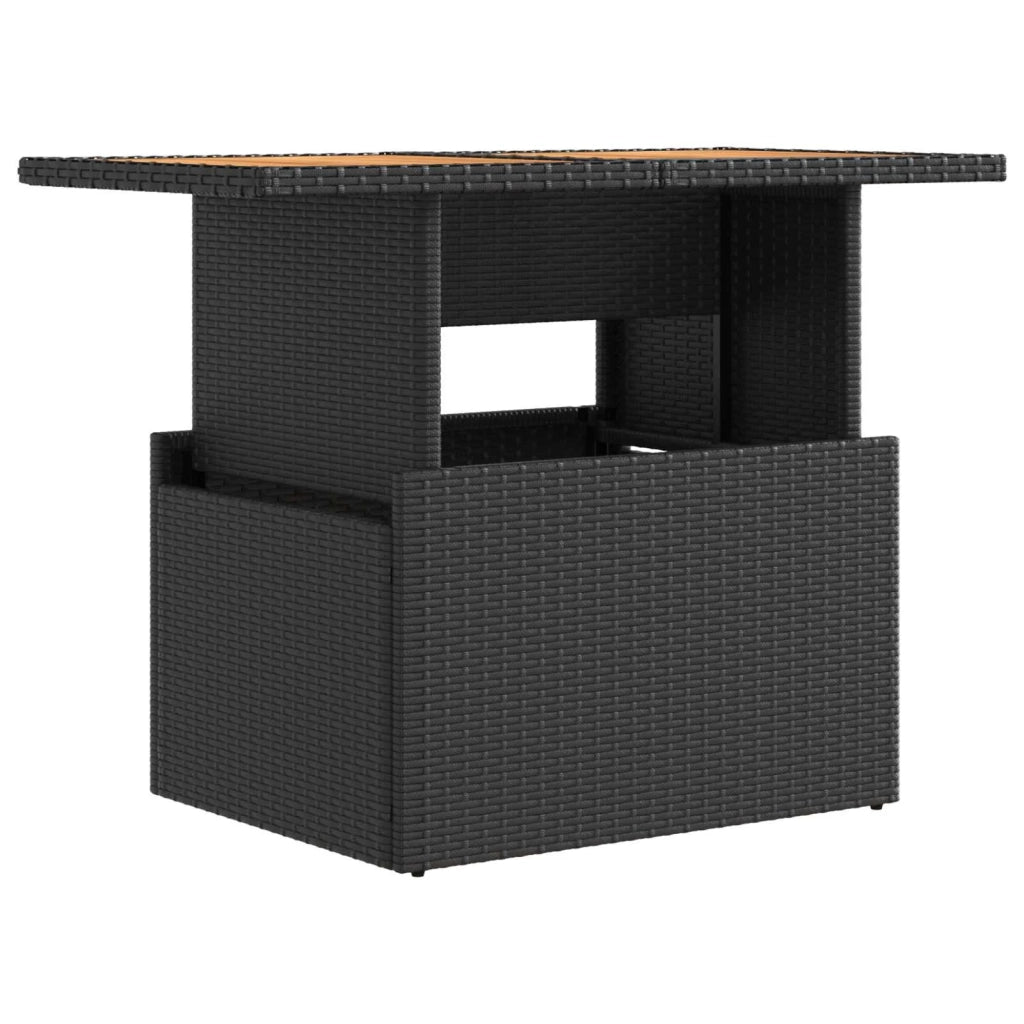 Set da pranzo per esterni 3 pz Nero e Bianco Crema 3422408