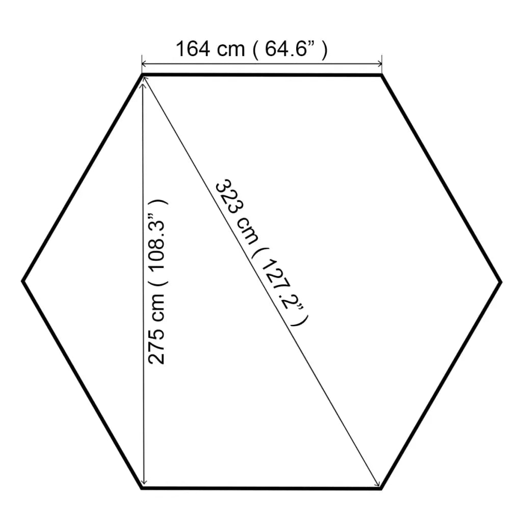 Gazebo Padiglione Tenda da Giardino 323x265 cm 43165