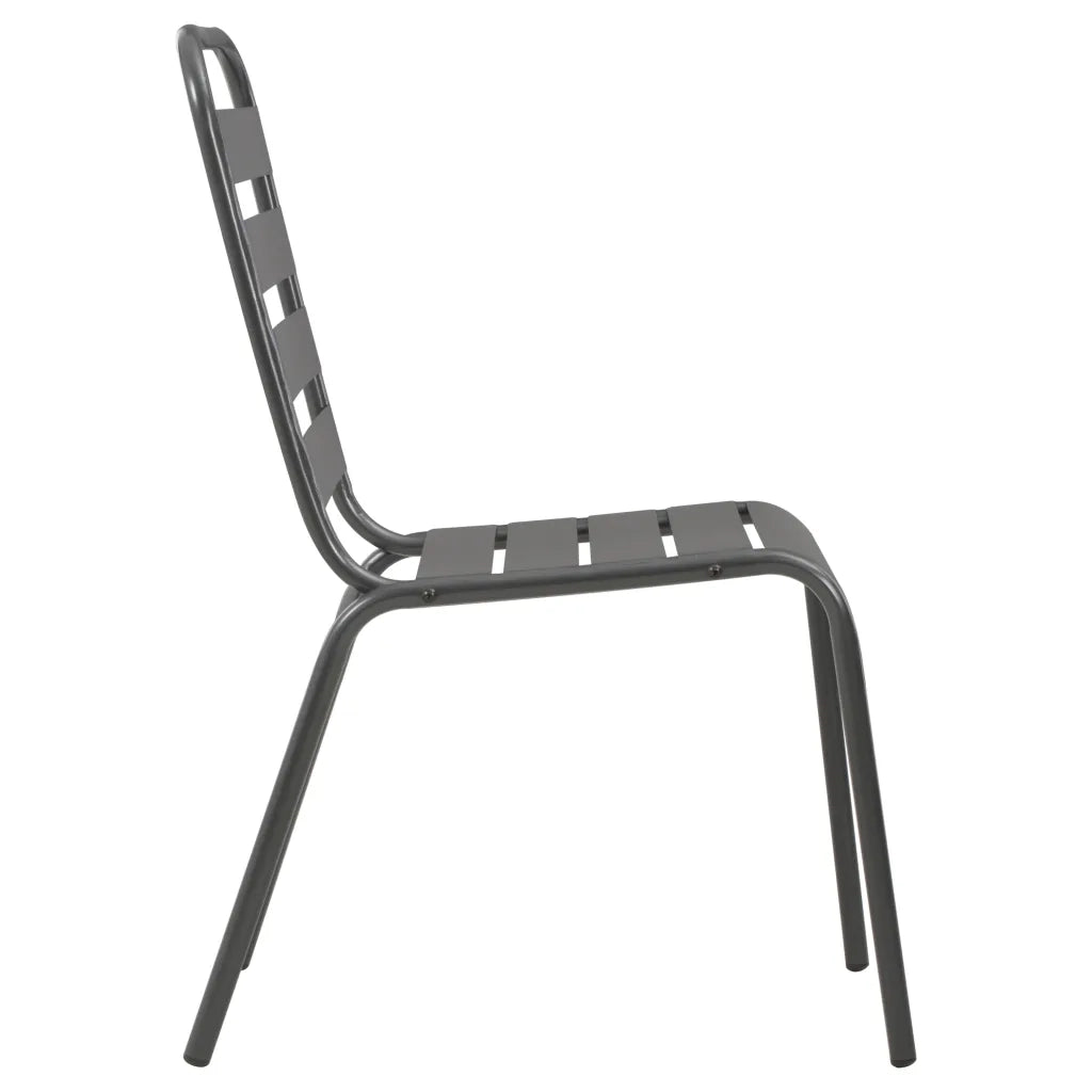 Set Mobili da Pranzo per Giardino 7 pz in Acciaio Grigio Scuro 3074477