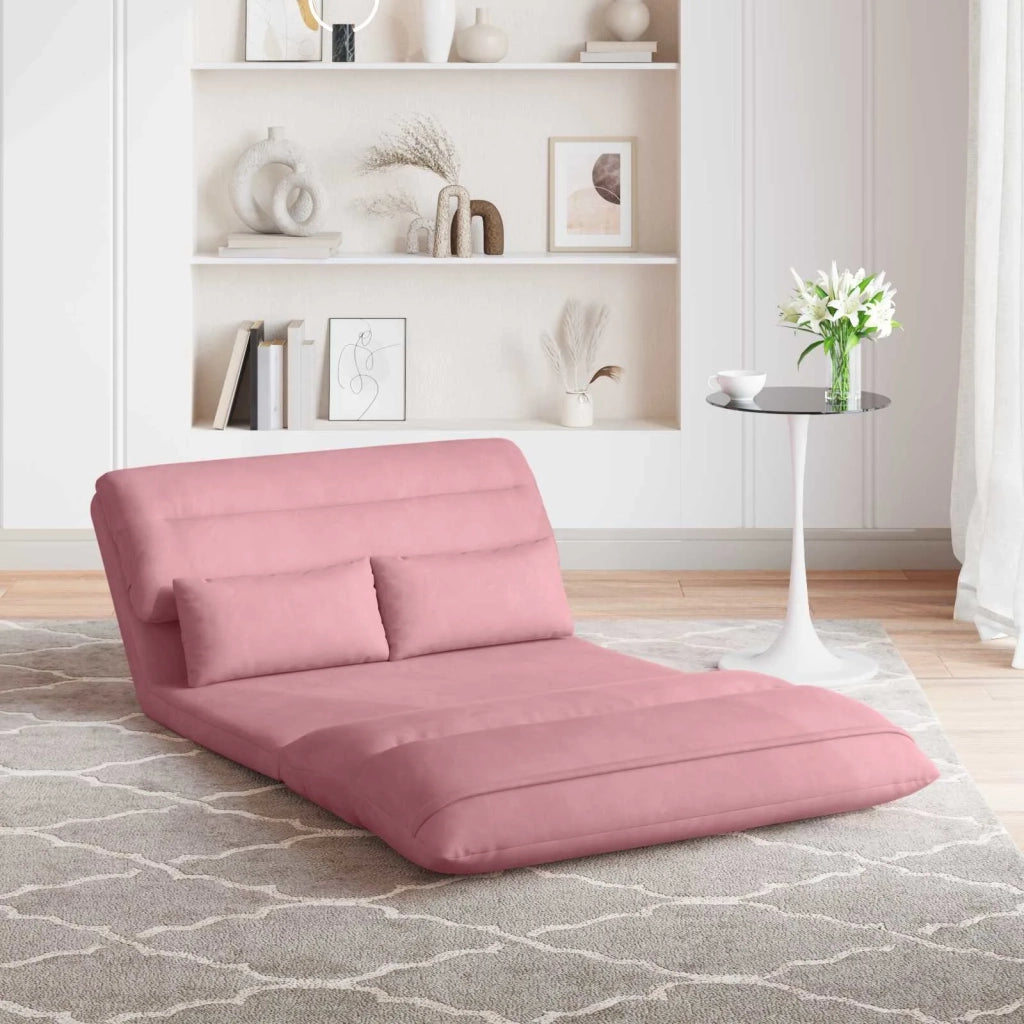 Sedia da Pavimento Rosa 110 x 82 x 55 cm Velluto 42028213