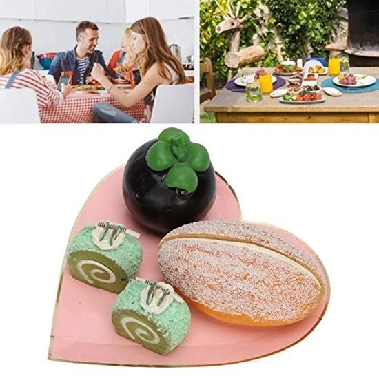Piatti di Carta 8 pezzi - Forma a Cuore - Piatti da Festa - Decorazione - Piatti da Tavola da Smettere - Ideali per Matrimoni e Feste