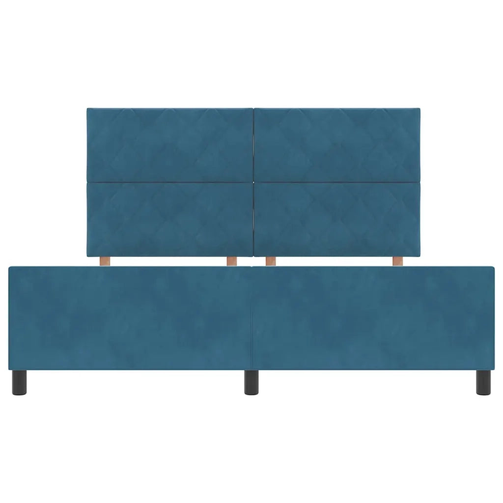 Letto a molle con testiera Blu Scuro 180 x 200 cm Velluto 3345027