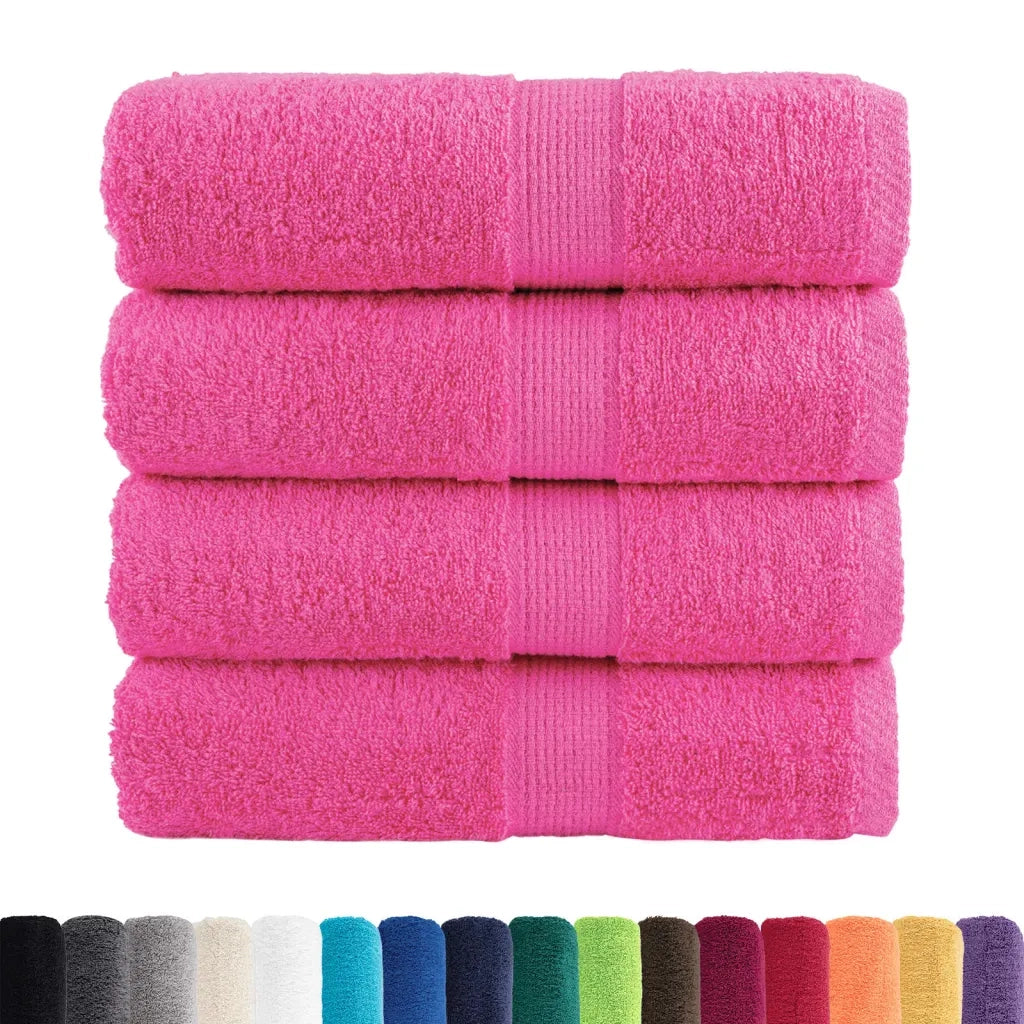Asciugamani Premium SOLUND 4 pz | Teli per bagno Rosa 30x30 cm 600 g/m2