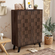Scarpiera 80x35.5x110 cm con ripiani regolabili in pannello di particelle naturale