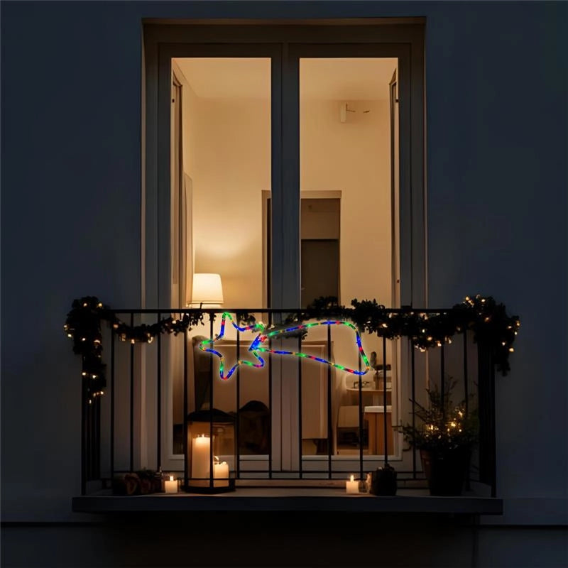 HIGH TECH "COMETA" TUBO 48LED MULTICOLOR 68X28 CM  USO ESTERNO