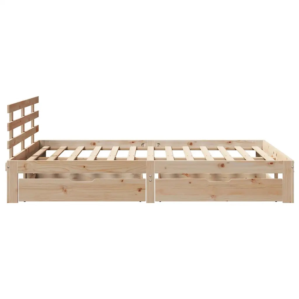 Giroletto con Cassetti 120x190 cm in Legno Massello di Pino