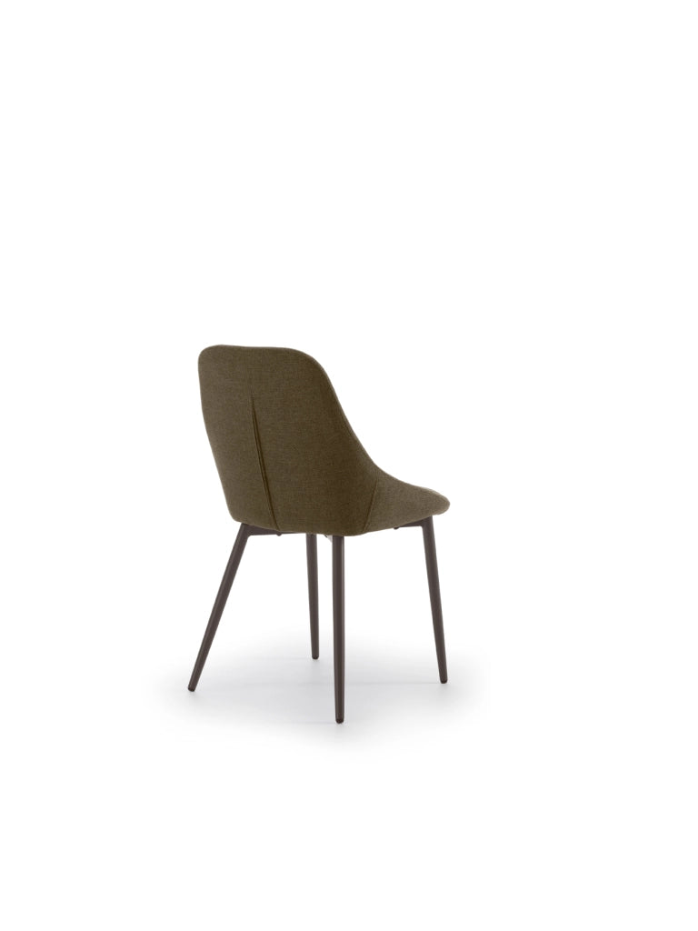 Set 4 Sedie Kira 51x59x85 cm Gambe in Metallo Bronzo Marrone