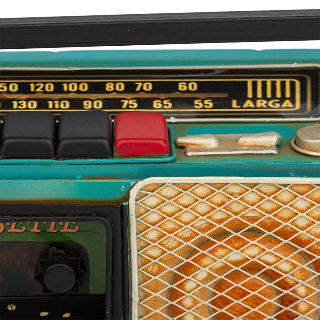 Radio metallo verde 23x17x7,5h