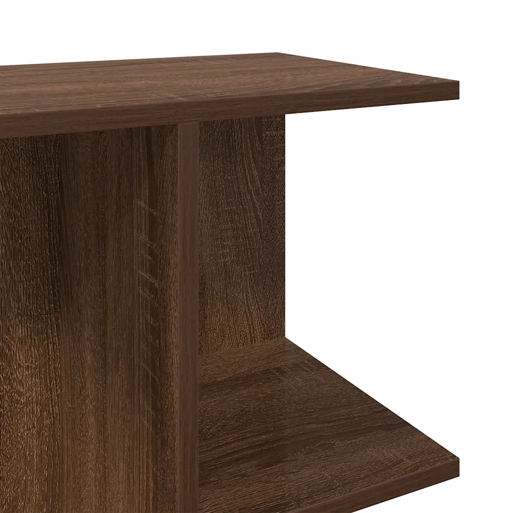 Comodino-Tavolino da notte Rovere Marrone 40,5x31x60 cm in Legno Multistrato